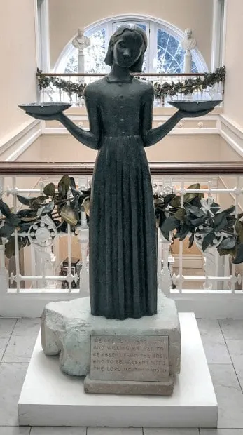 the bird girl statue from bonaventure cemetary is now in the telfair museum