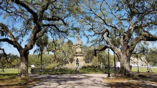 with its live oaks, fountains, paths and playgrounds, forsyth park is a popular destination for families visiting savannah