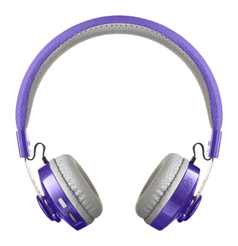 blue tooth headphones from lil gadgets come inb bright colors, sized for kids ' heads.