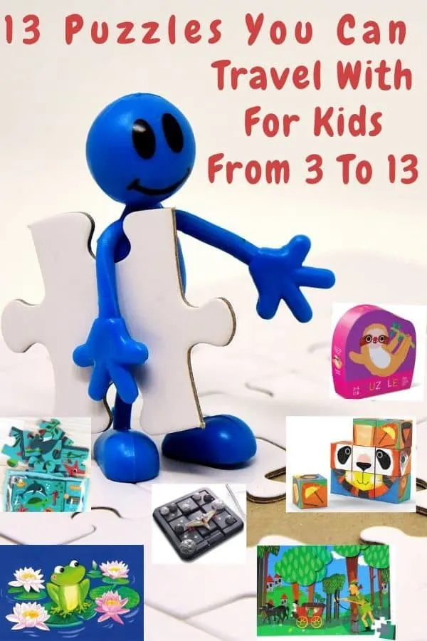 13 puzzles that kids from preschooler to tween will love doing at home or on the road. we include puzzle picks from some of the best toy companies out there. #giftguide #giftideas #kids #tweens #preschoolers #puzzles #traveltoys