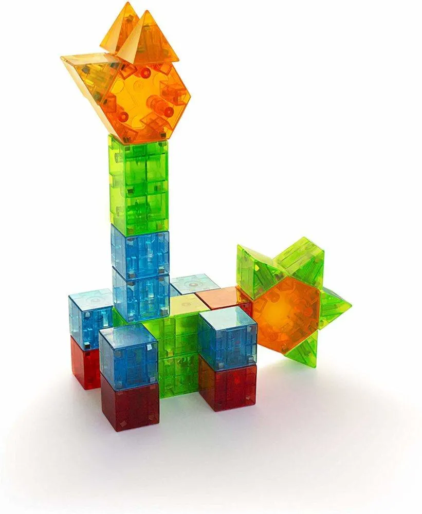 magna-qubix are magnetic cubes that kids can build with anywhere, with fear of them going all over. 