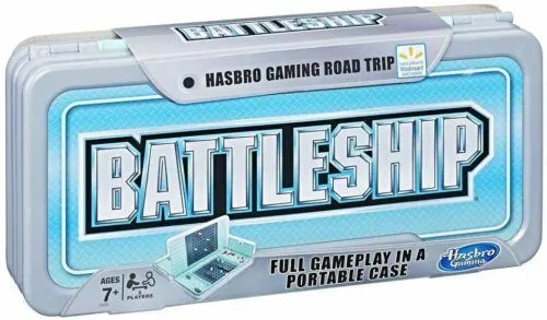 this is a very compact edition of battleship for play in a car or on a plane.