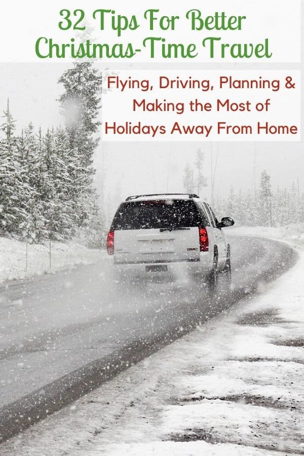 19 tips and tricks for traveling with kids over the thanksgiving or christmas holidays. How to pack, and keep your cool while flying, driving and spending a lot of time with your relatives.