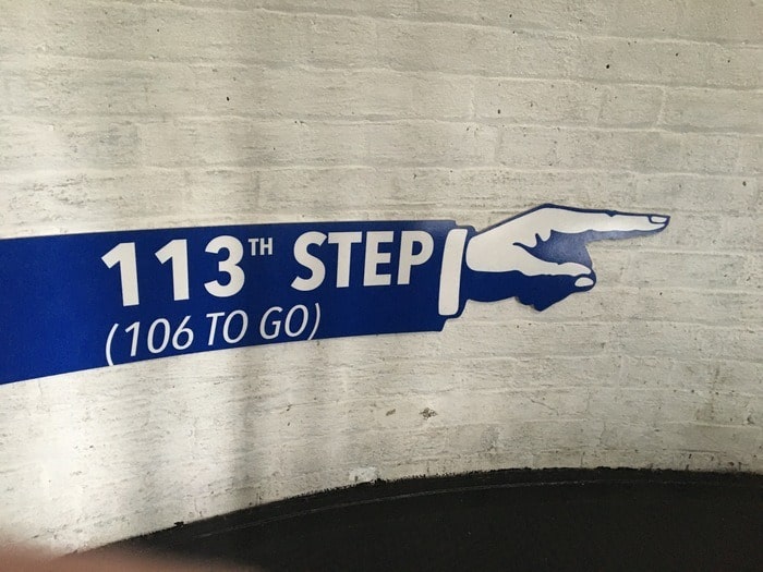 Encouragement while climbing the 219 steps of the st. Augustine lighthouse