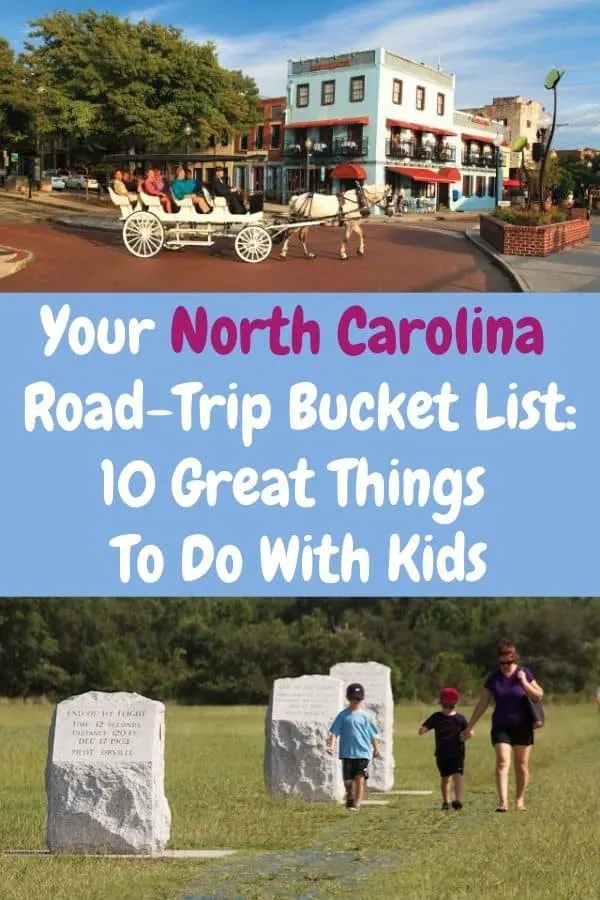 if you're driving through, around or to north carolina, be sure to bring along this kid-friendly list of 10 fun and unique things to do. #northcarolina #roadtrip #bucketlist #ideas #kids #vacation