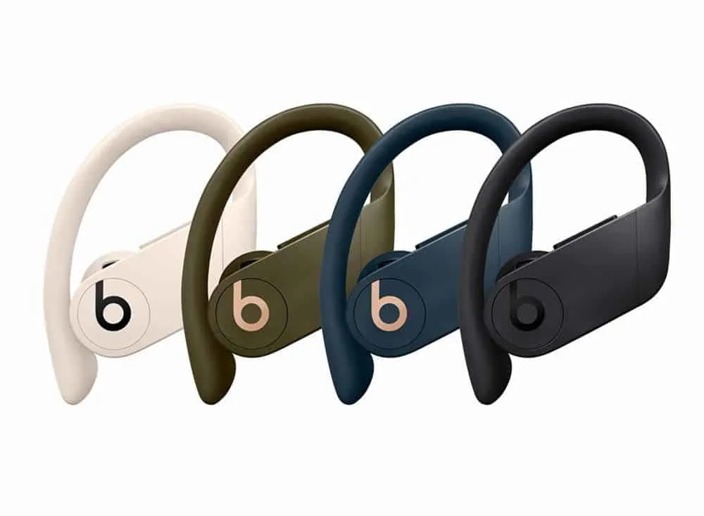 powerbeats are the best gadget to get in your christmas stocking: wireless blue tooth headphones that clip securely onto your ears.