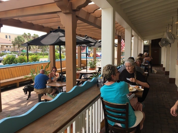The patio at the sunset grille.