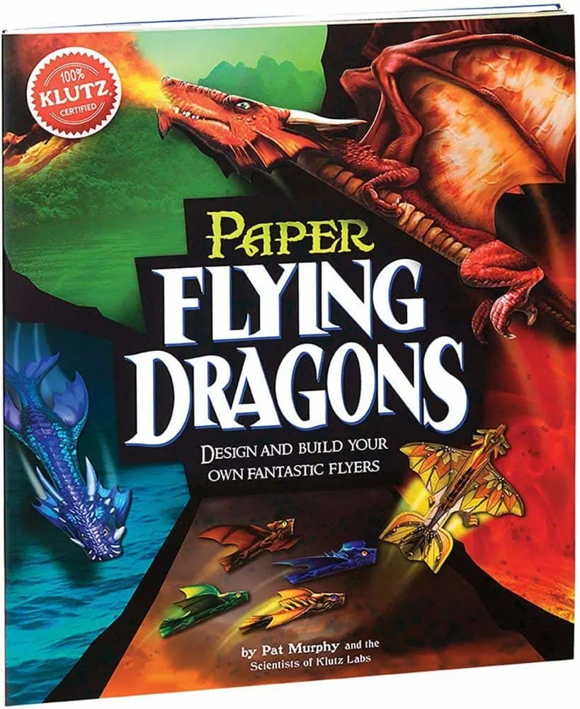 klutz's paper flying dragons will keep boys and girls busy in transit.