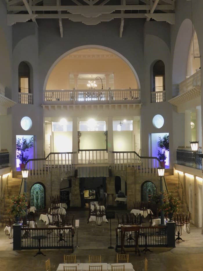 The alcazar's swimming pool is now the lightner museum's cafe.