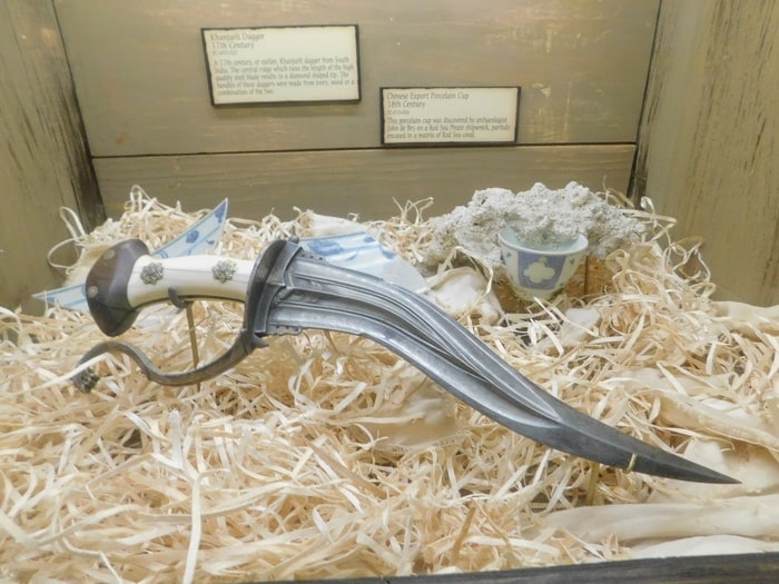 A knife in the pirate & treasure museum in saint augustine.