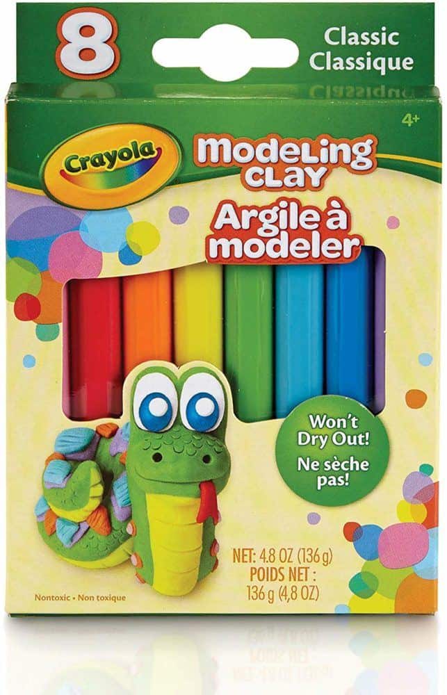 Modeling clay is one of the most simple and versatile arts & crafts materials to travel with.