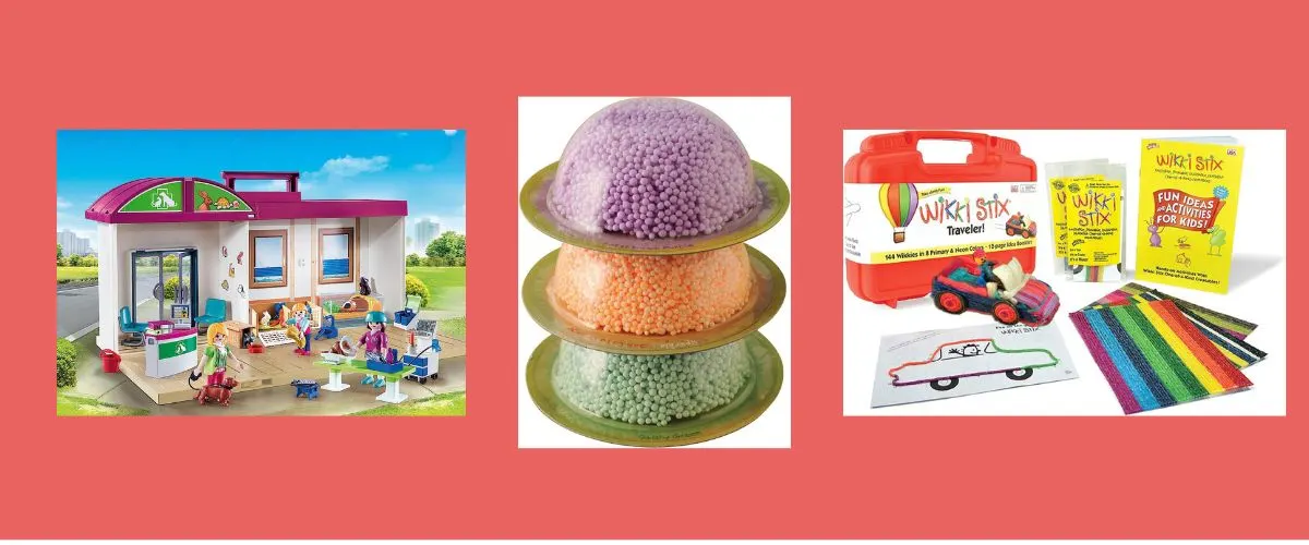 My Absolute Favorite 11 Travel Toys For Kids Ages 1 to 10: Toys your kids will love that they can take anywhere and will take everywhere. For babies, toddlers, preschoolers and kids.