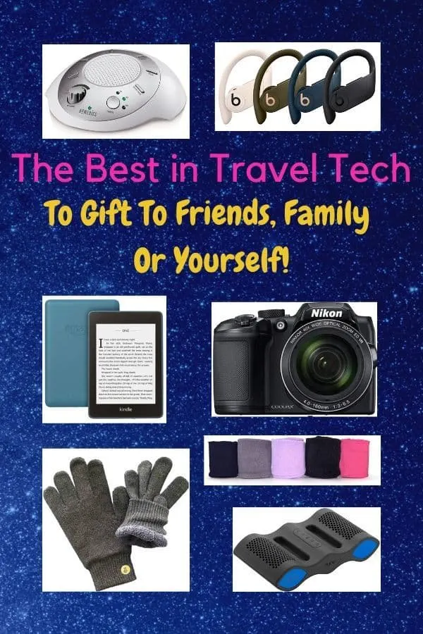 from digital cameras to portable espresso makers we round up 22 high-tech gadgets that will make traveling easier with kids of any age #gifts #ideas #tech #gear #travel #gadgets #vacation #portable #kids #moms #dads