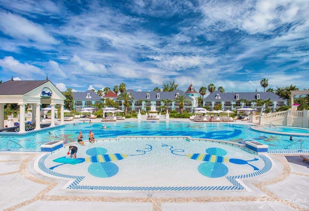 The enormous pool at the beaches tci resort