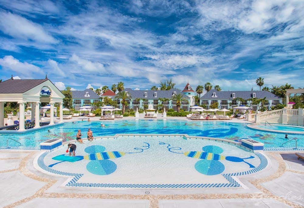 the enormous pool at the beaches tci resort