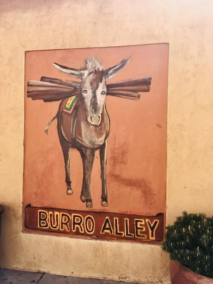 street art in burro alley, santa fe