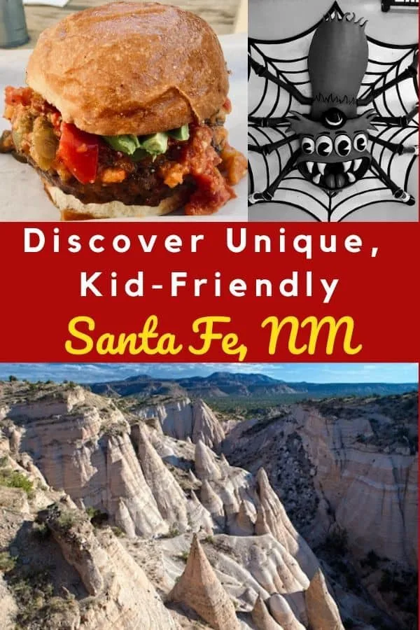 santa fe, new mexico has more things to do with kids than you might expect. from meow wolf to canyon road to its many old town restaurants, here were our top activities and places to eat. #santafe #nm #thingstodo #kids #vacation #weekend #ideas #planning #canyonroad #meowwolf #restaurants #oldtown