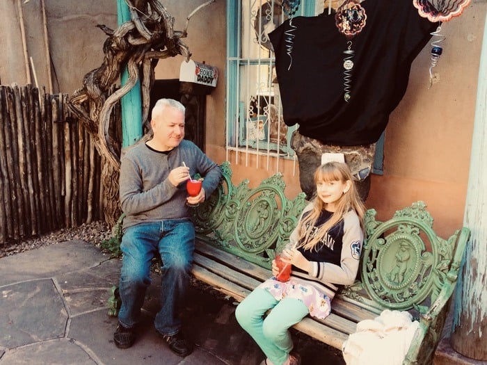 Drinks in the shed's courtyard.