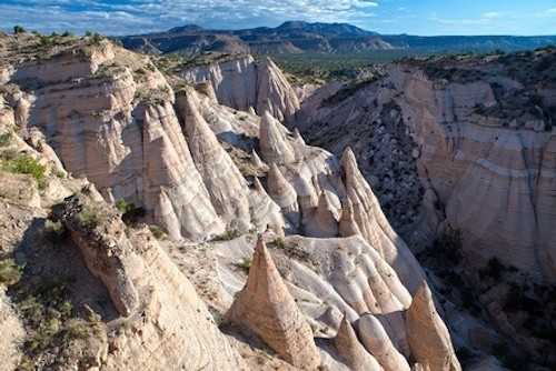 ten rocks national park has distinctive hoodoos capping its mesas. 