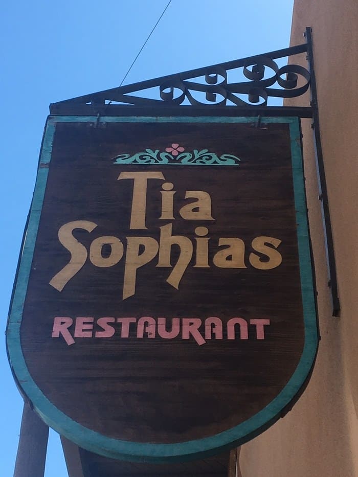 The sign for tia sophia's