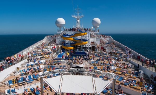 On a mega-ship with 4,000 passengers there are always people everywhere.