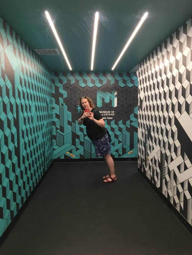 Leaning against gravity at the museum of illusions