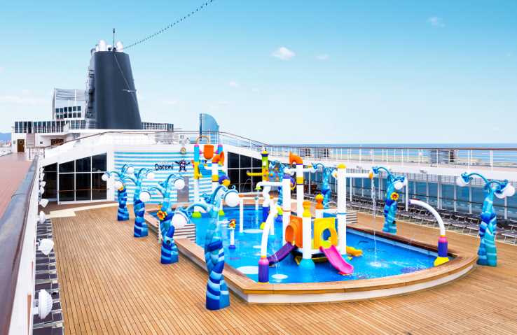 The splash pad on the msc sinfonia