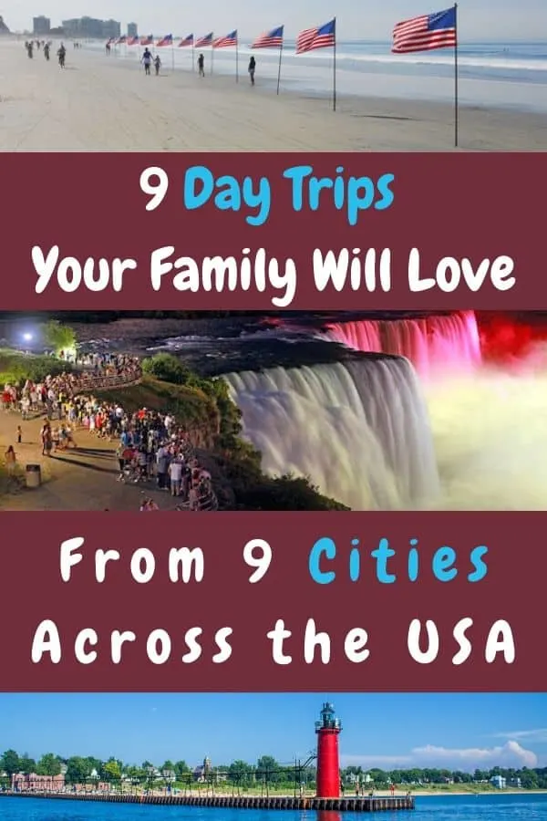 staying close to home for vacation doesn't mean sitting at home. here are 9 destinations that  can make  for memorable day trips from 12 u.s. cities. we recommend things to do, restaurants and hotels in case you want to stay longer. #daytrip #ideas #kids #family #vacation #localtravel #staycation #restaurants #hotels