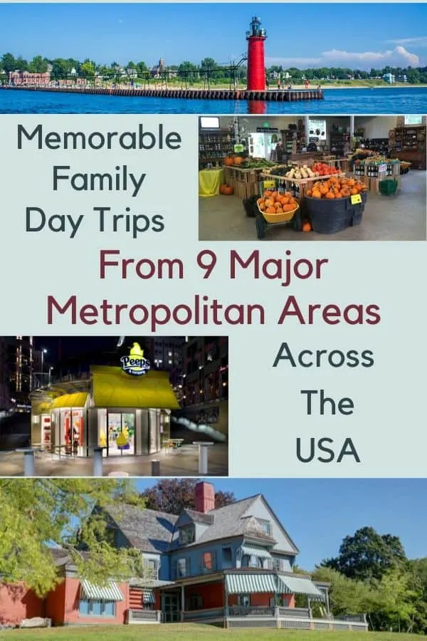 9 summer day trips for families from 12 major metro areas across the u.s. thngs to do, where to eat, how to stay overnight. #us #travelideas #daytrip #ideas #staycation #local #vacation #kids #family