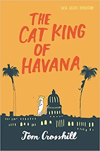 silhouette of cuba's capital on the cover of the cat king of havana. 