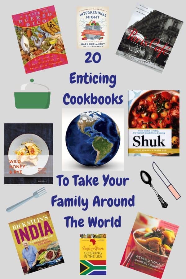 20 books that will help you and your kids learn about  countries all over the world through food and cooking. great photos, easy to follow recipes. delicious meals 