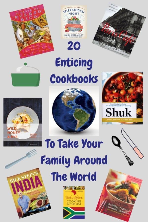 20 books that will help you and your kids learn about  countries all over the world through food and cooking. Great photos, easy to follow recipes. Delicious meals
