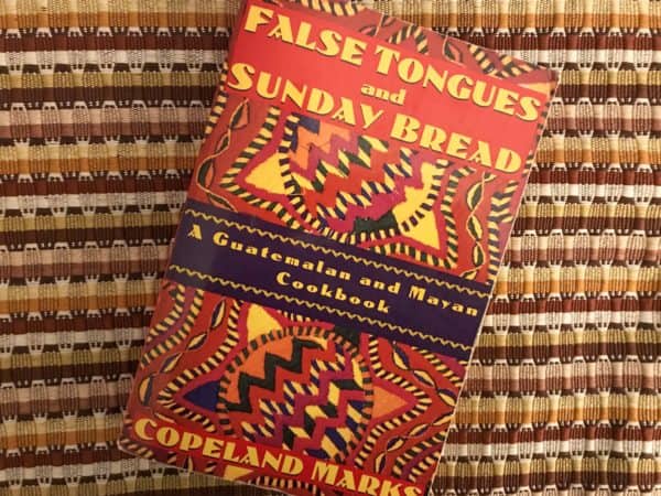 The guatemalan cookbook has a funny name and colorful cover.