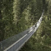 The Capilano Bridge is an easy outdoor adventure for families to do when they visit Vancouver.