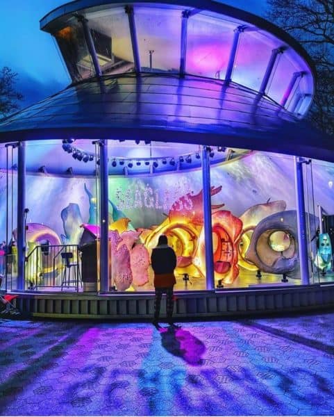 new york's luminescent sea glass carousel