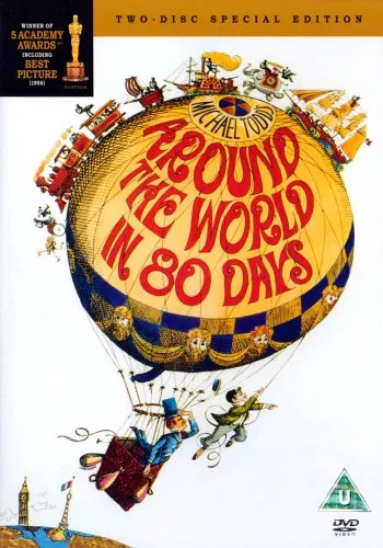the movie poster for the 1950s around the world in 80 days movie.