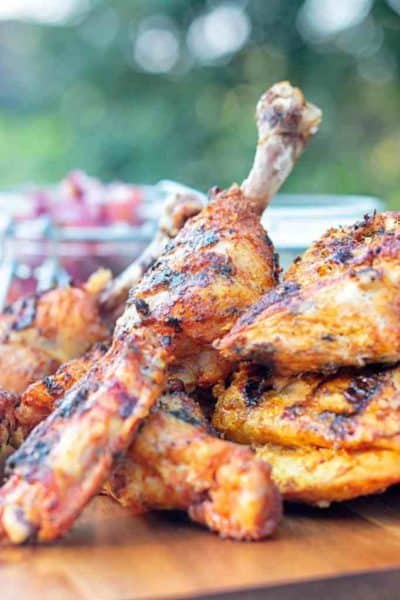 A grill can duplicate some of the clay oven flavors that make tandoori chicken so good.