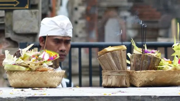 in bali food is for celebration and offerings.
