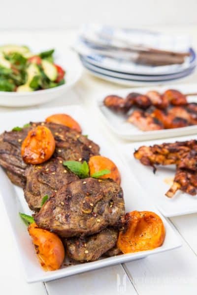 Curried lamb with apricots is typical south african fusion and a braai staple.