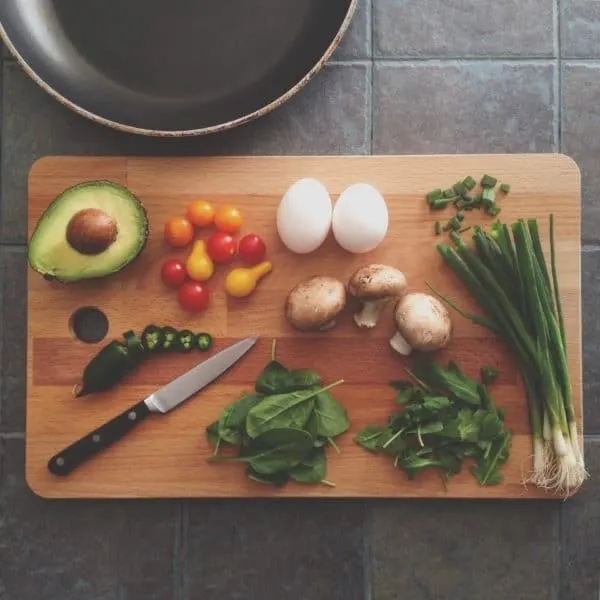 a good knife and cutting board are essential in any kitchen, even a vacation home.