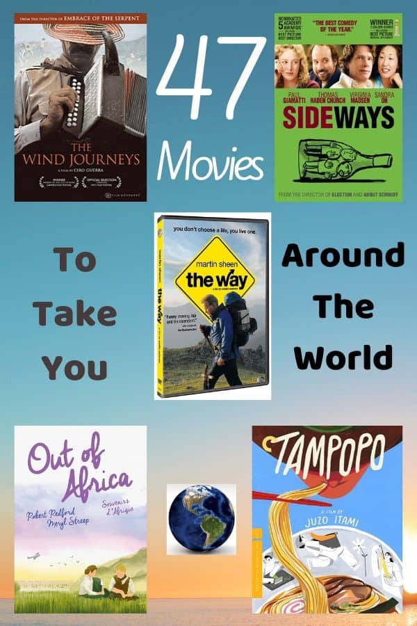 47 movies and tv show that carry you away, even when you can't leave home. Stream these travel movies for families, teens and adults. #travel #movies #staycation #ideas #family #kids #vacationathome