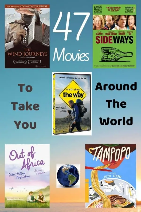 47 movies and tv show that carry you away, even when you can't leave home. stream these travel movies for families, teens and adults. #travel #movies #staycation #ideas #family #kids #vacationathome