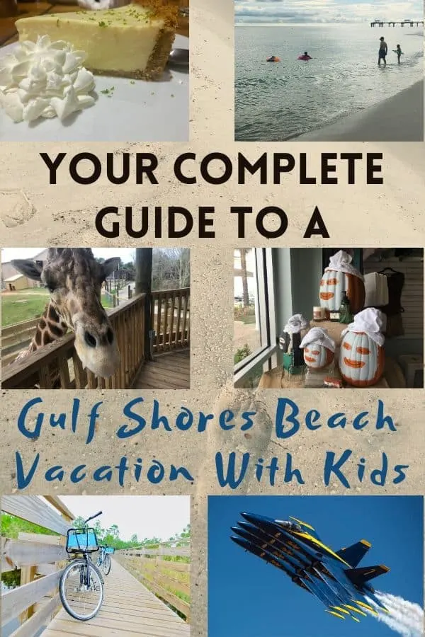 thinking of gulf shores, alabama for a beach vacation with kids? here are ideas for things to do, casual restaurants with great food and hotels and vacation rentals you'll love. #gulfcoast #gulfshores #orangebeach #alabama #blueangels #gulfcoastzoo #ideas #thingstodo #planning #restaurants #placestostay