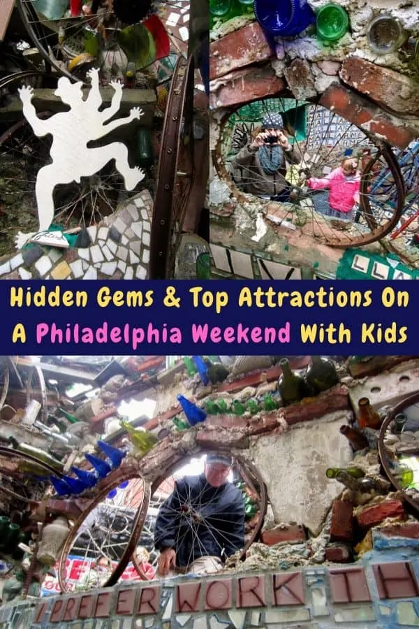 the magic garden is a hidden south street gem in philadelphia. read the details and discover 6 more things to do on a weekend getaway to philly with kids. #philadelphia #philly #pennsylvania #magicgarden #thingstodo #weekend #getaway #ideas