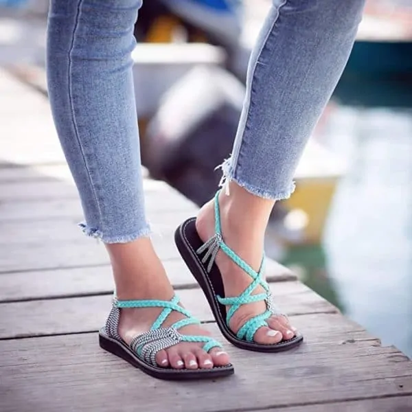 palm leaf sandals from plaka are the beach sandals that look great away from the beach.