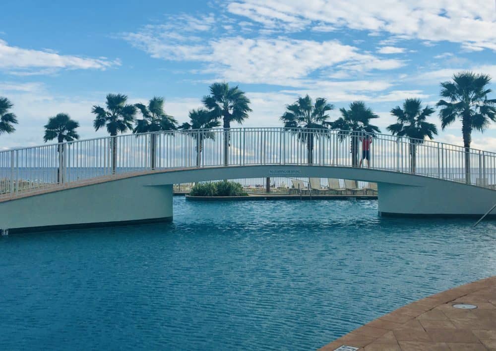 The outdoor pool at turquoise place