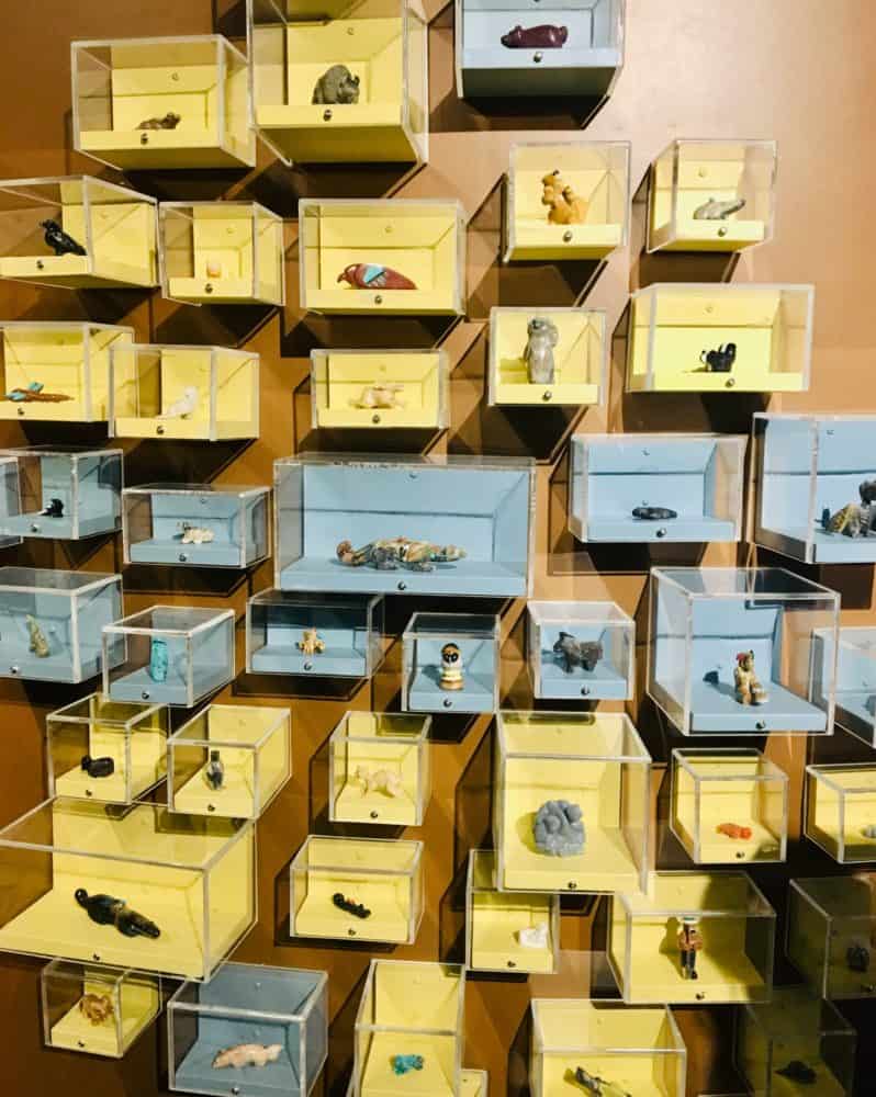 a collection of local miniatures at the pueblo cultural center in albuquerque