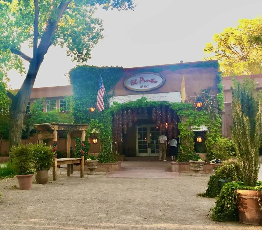 the facade of el pinto's ranch house.