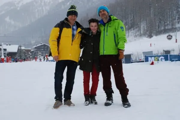 a teen on a ski vacation with her dads.