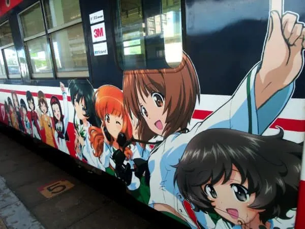 you can find manga and animé references all over tokyo, like this mural.